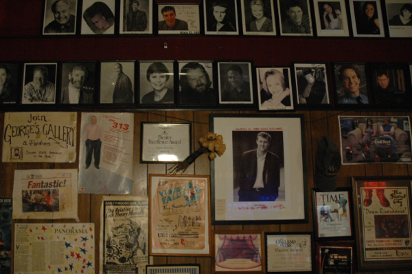 The wall of fame at 7 brothers proudly displays head shots of the various actors who�ve visited the bar.