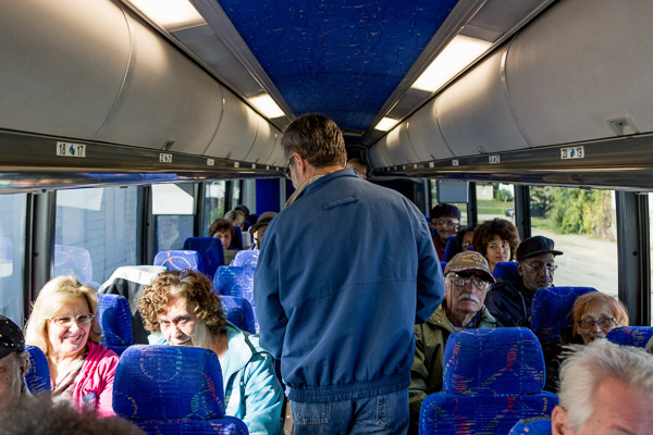 Packed Created NED tour bus