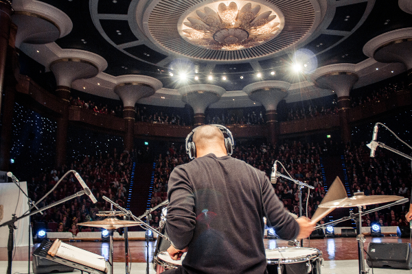 Wayne Ramocan plays drums in Turkmenistan