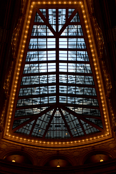 The atrium of the David Whitney Building